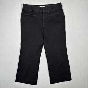 Anthropologie The Essential Crop Flare Pants Women’s Size 4 Pants Black Capri